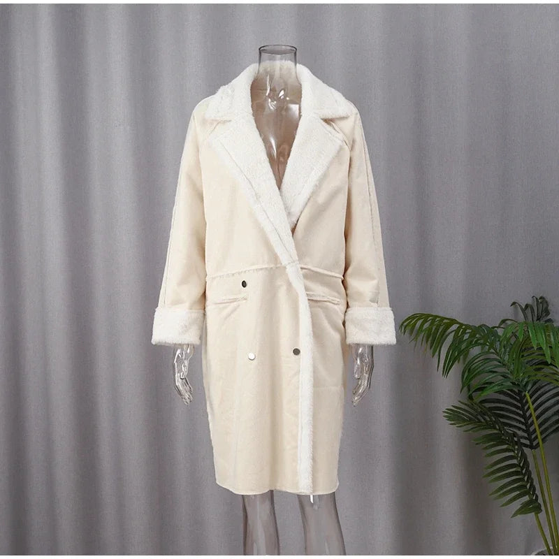 Cappotto lungo in pelliccia sintetica spessa da donna - Comfort lussuoso per l'inverno