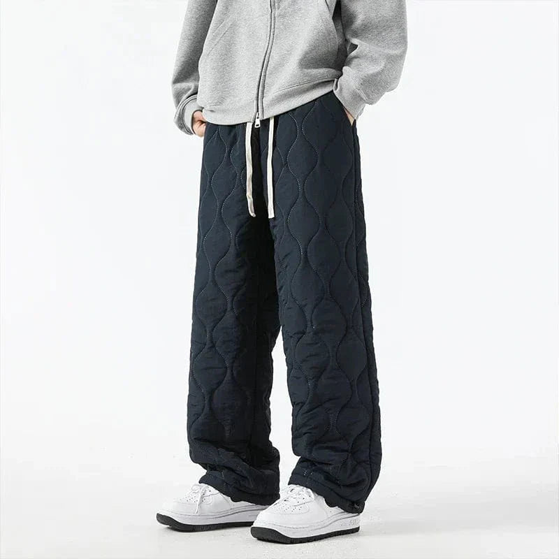 Pantaloni invernali trapuntati larghi da uomo - Pantaloni caldi e comodi