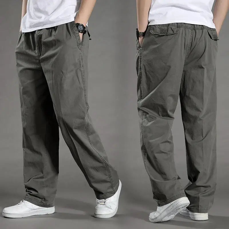 Pantaloni cargo casual da uomo – Pantaloni per tutti i giorni con elastico in vita