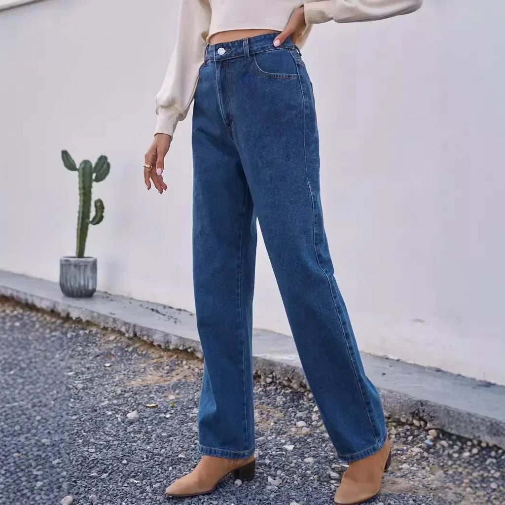 Jeans mom casual da donna | Blu scuro