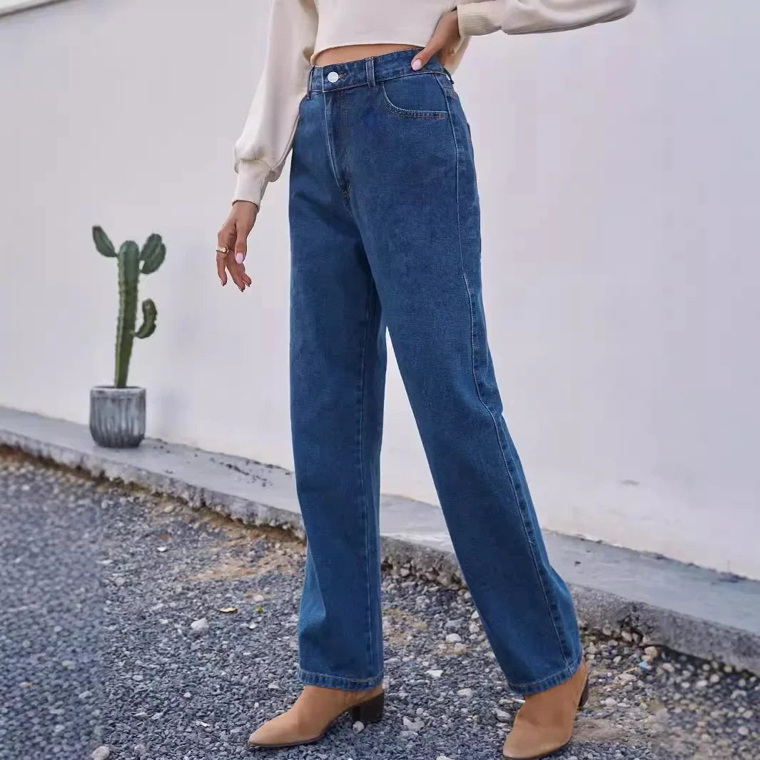 Jeans mom casual da donna | Blu scuro