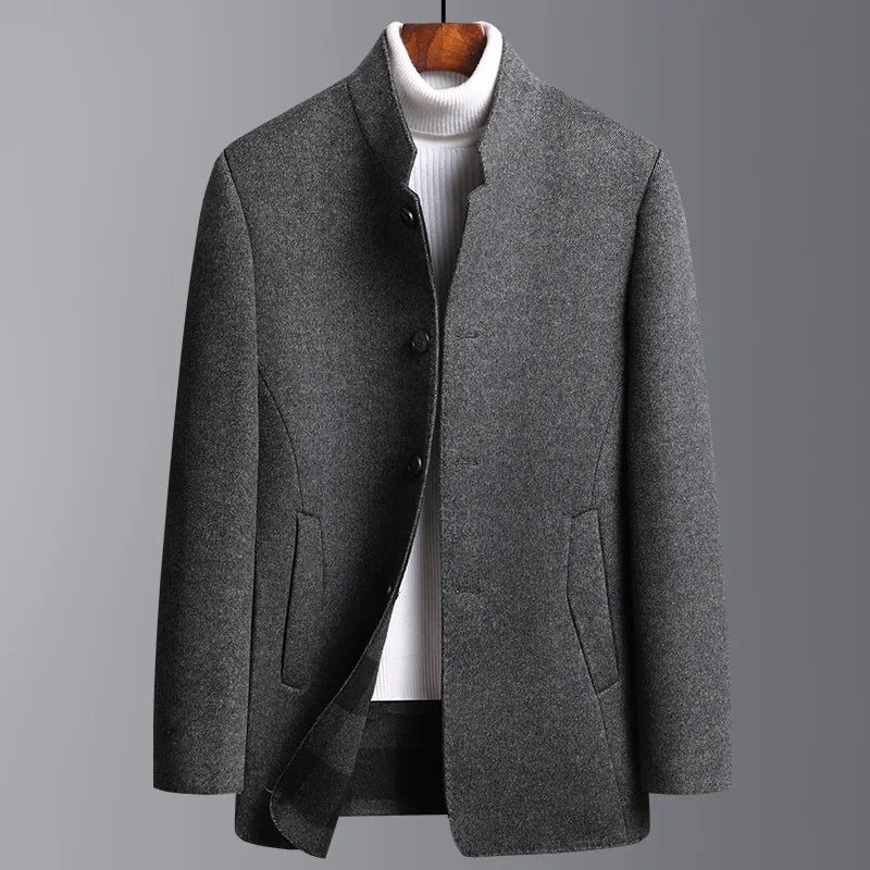 Cappotto da uomo in lana doppia faccia