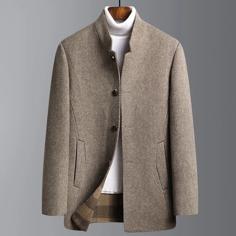 Cappotto da uomo in lana doppia faccia