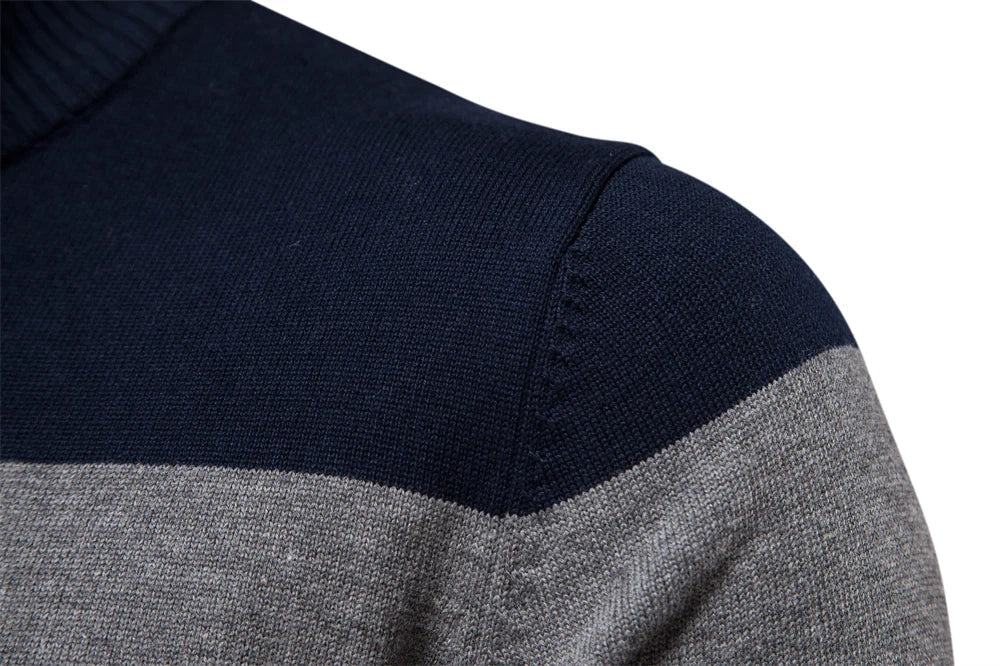Maglione a righe con cerniera da uomo: stile senza tempo e comfort moderno