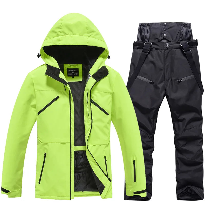 Tuta da sci invernale unisex isolata – Giacca e pantaloni traspiranti per lo snowboard