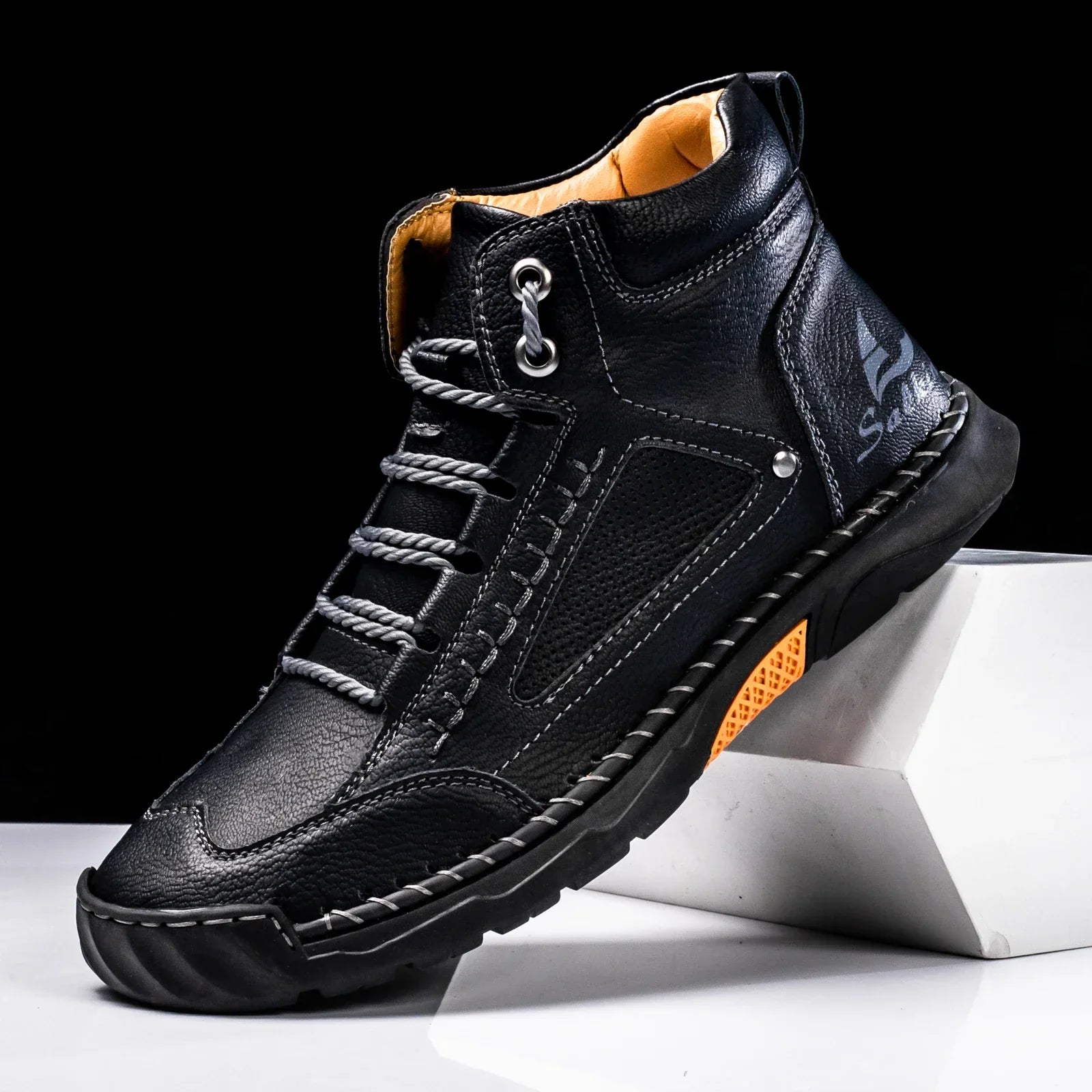 Stivali da Uomo in Pelle Premium Comfort alla Caviglia