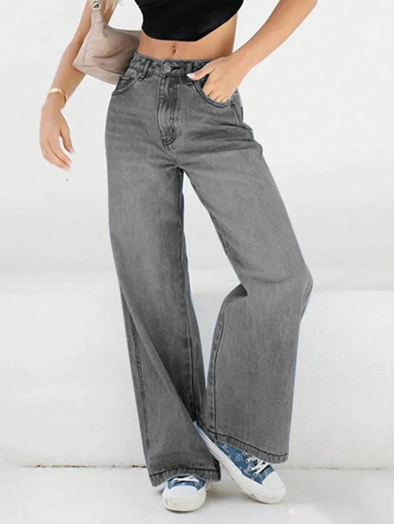 Jeans larghi da donna | Vita alta