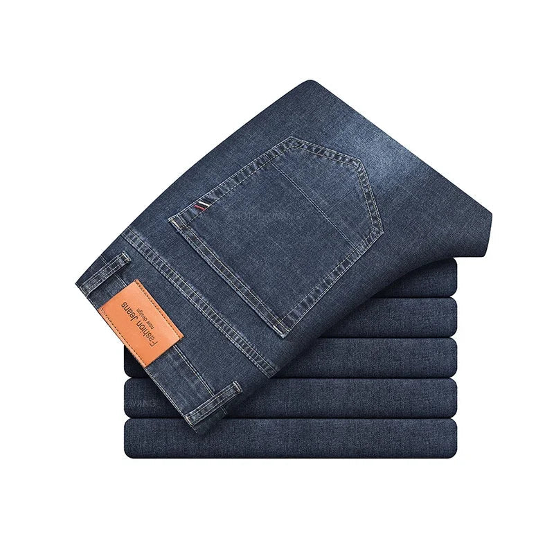 Uomo premium resistenti taglio dritto aderente Jeans – Denim pantaloni