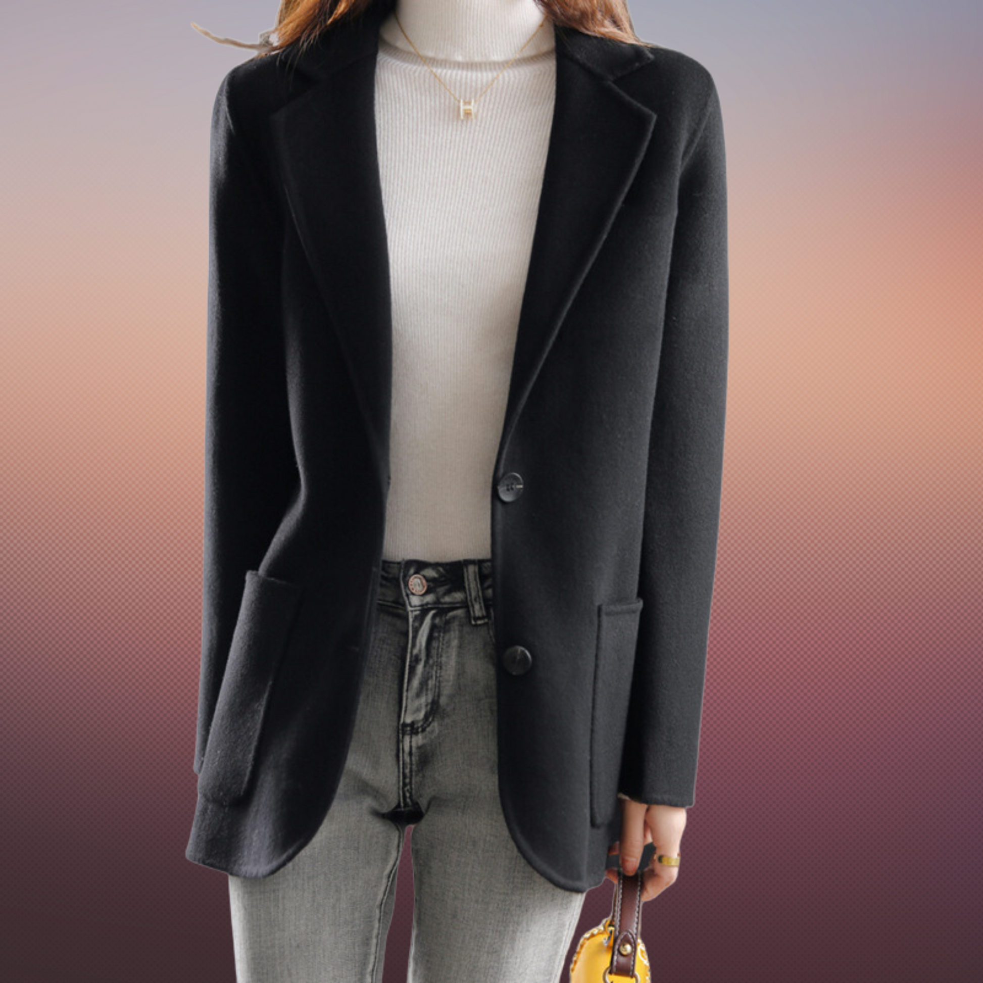 Blazer da donna con bottoni e tasche