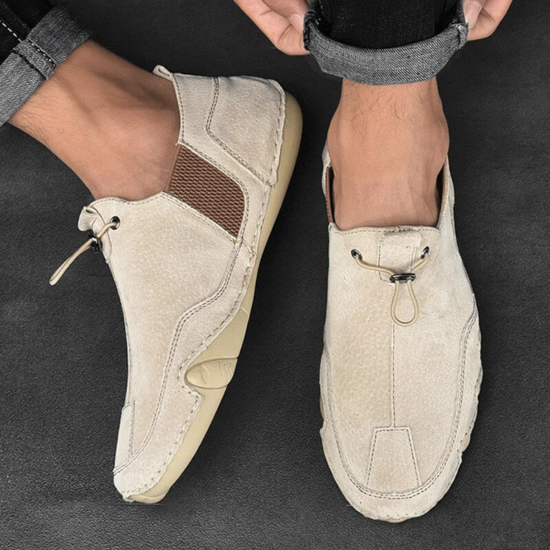 Mocassini Ortopedici in Pelle Premium da Uomo – Scarpe Slip-On Comode e Resistenti per Passeggiate Casual Eleganti