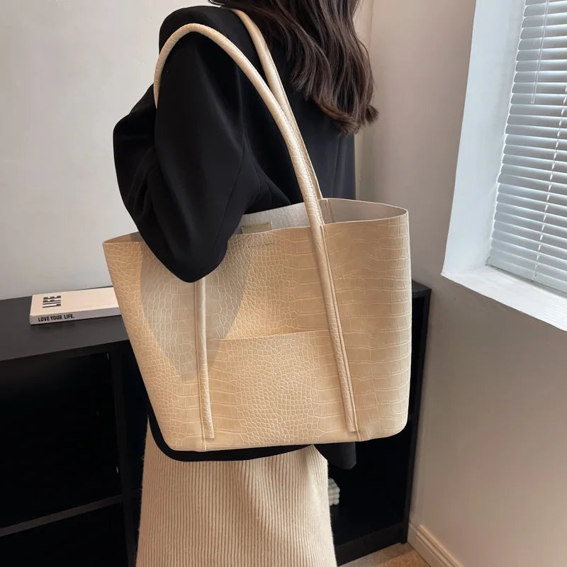 Borsa classica esclusiva in pelle marrone per donna