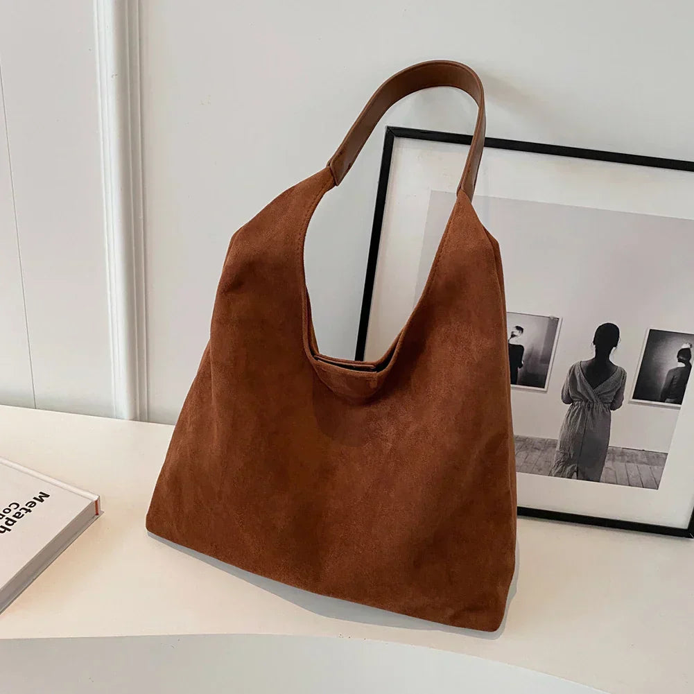 Borsa tote in pelle scamosciata di alta qualità per donna - elegante borsa per tutti i giorni