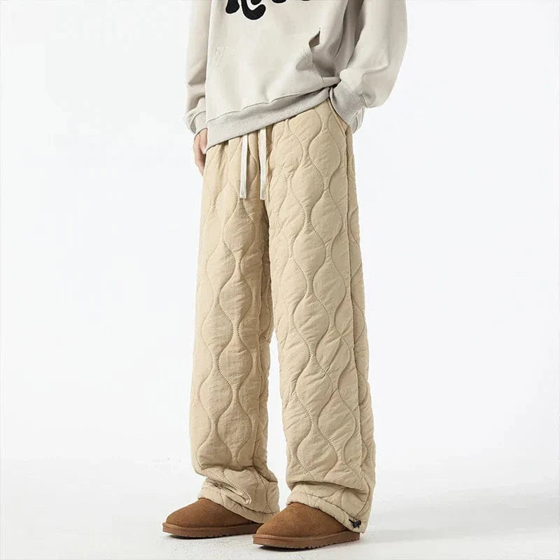Pantaloni invernali trapuntati larghi da uomo - Pantaloni caldi e comodi