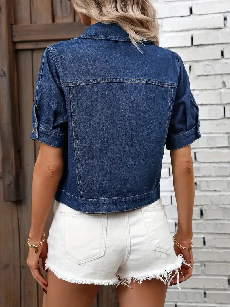 Giacca di jeans da donna | Camicia di jeans a maniche corte da donna
