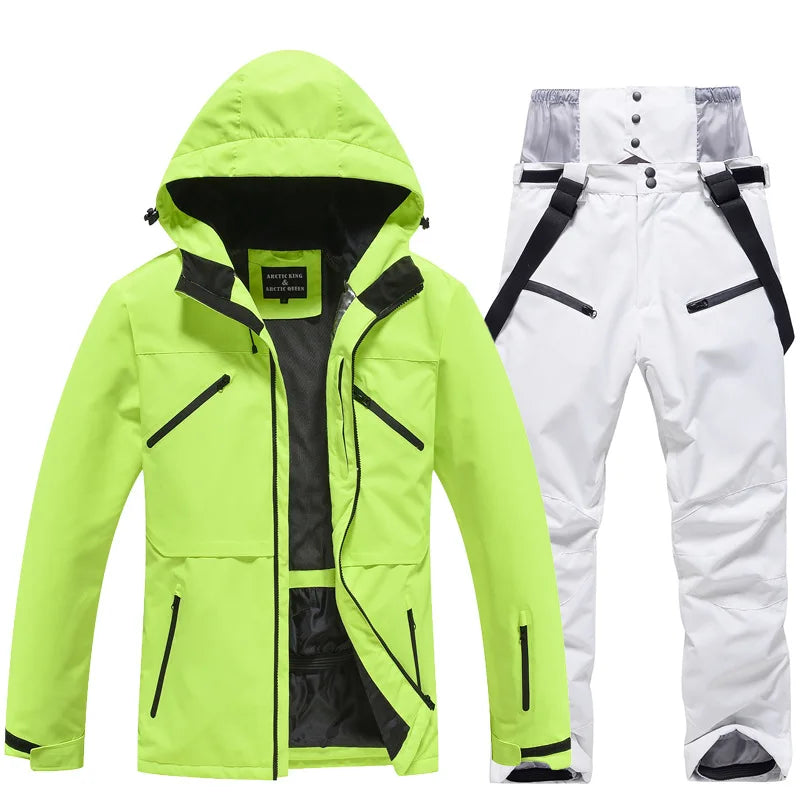 Tuta da sci invernale unisex isolata – Giacca e pantaloni traspiranti per lo snowboard