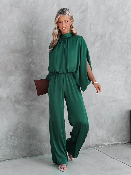 Tuta Verde Elegante Donna con Pantaloni Ampi – Sofisticata, Raffinata, Moderna