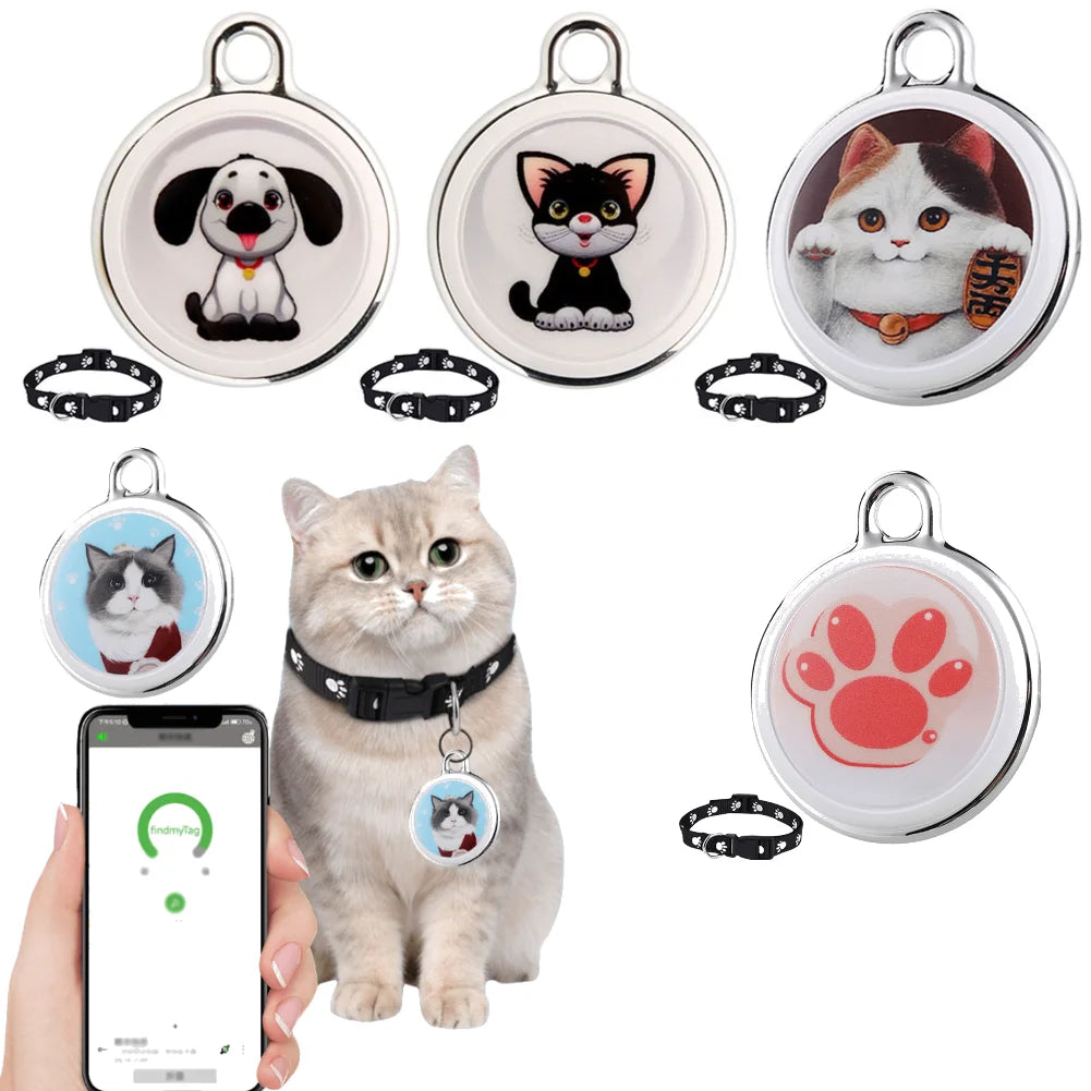 Mini localizzatore GPS impermeabile per cani e gatti - Collare di localizzazione intelligente a lunga distanza compatibile con iOS e Android