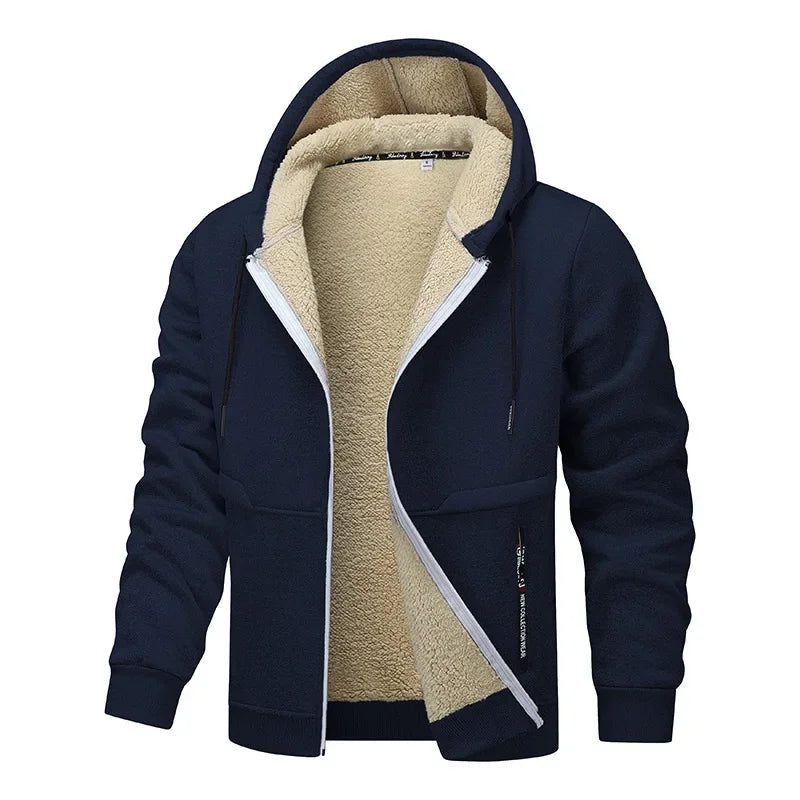 Giacca in pile casual da uomo