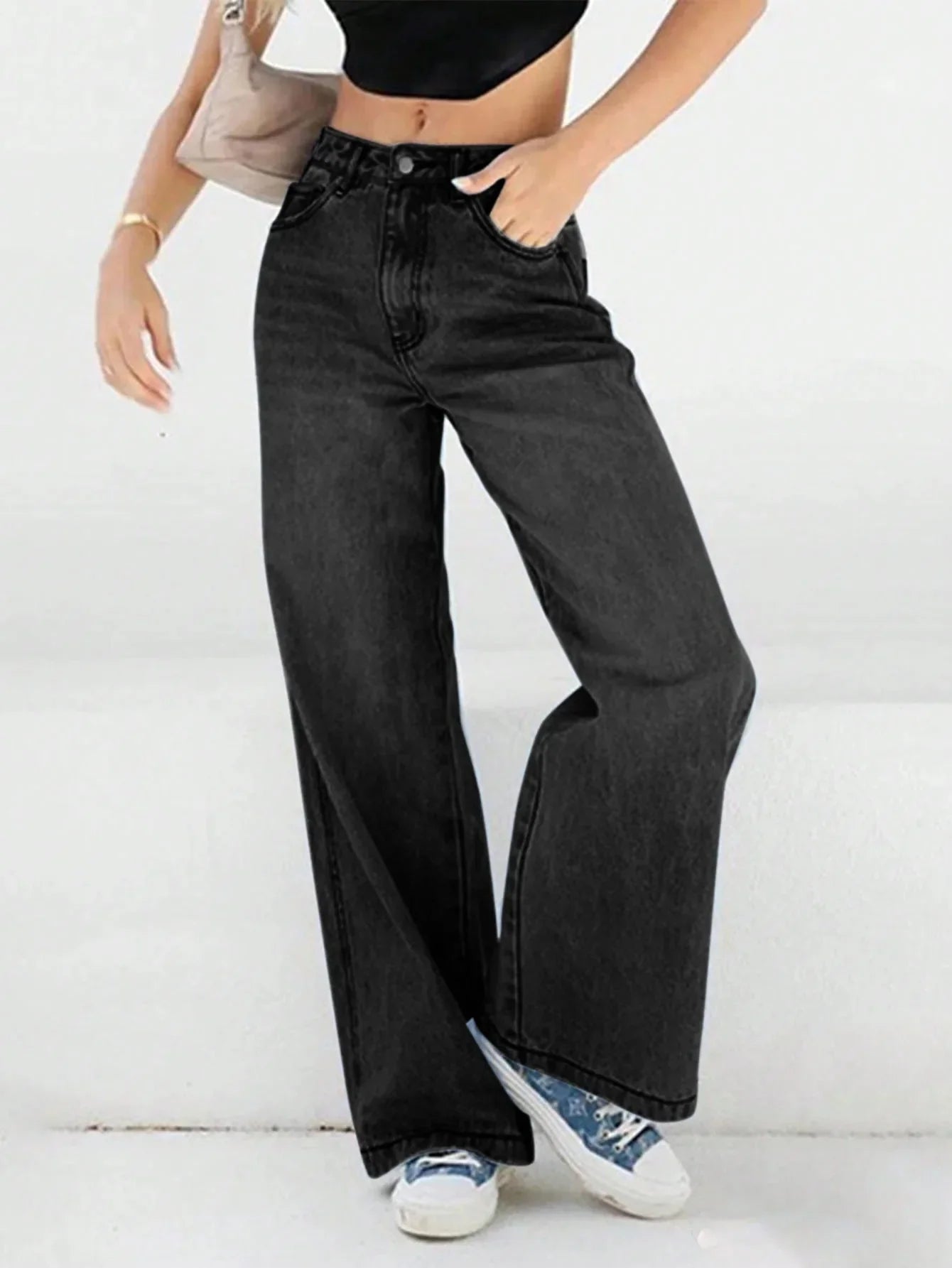 Jeans larghi da donna | Vita alta