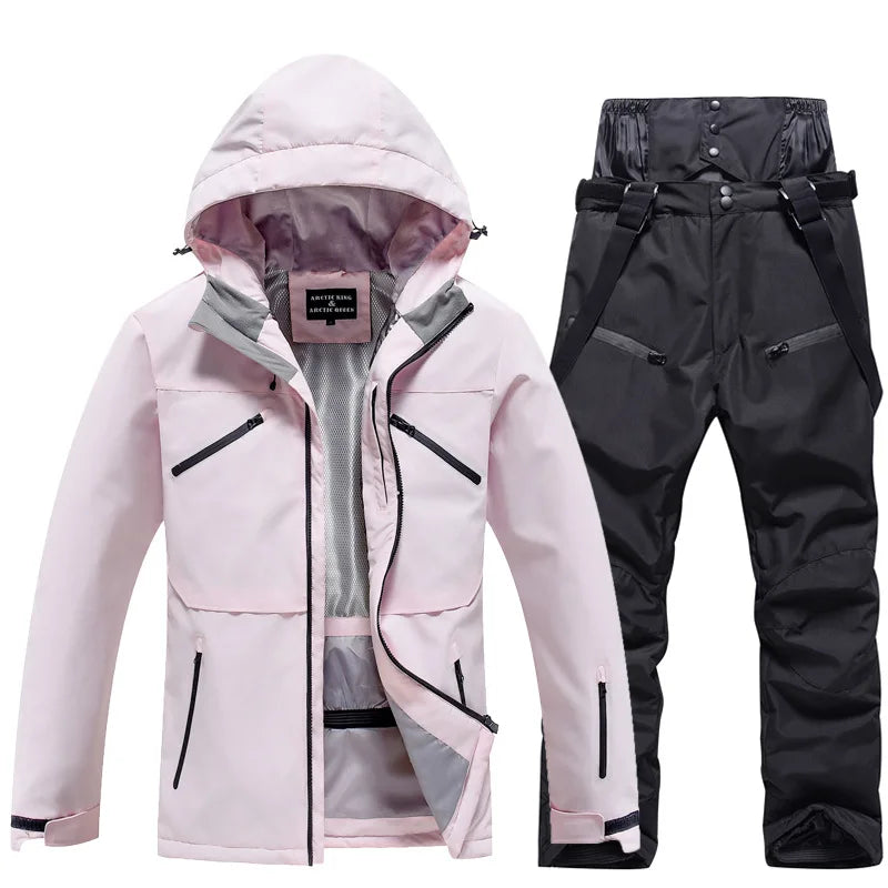 Tuta da sci invernale unisex isolata – Giacca e pantaloni traspiranti per lo snowboard