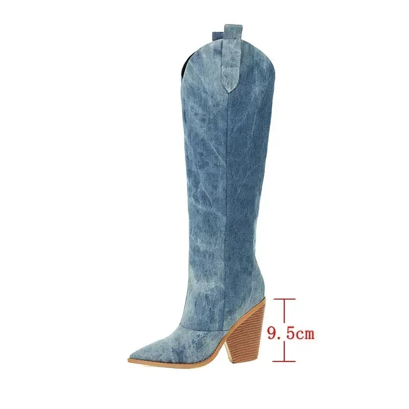 Stivali da cowboy da donna | Blu