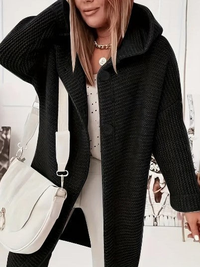Cardigan comodo da donna | Con cappuccio