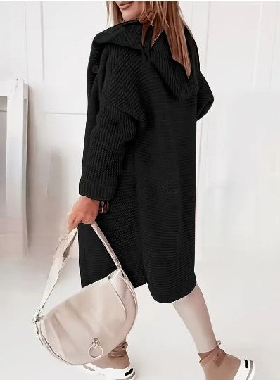 Cardigan comodo da donna | Con cappuccio