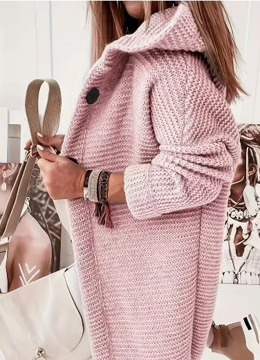 Cardigan comodo da donna | Con cappuccio