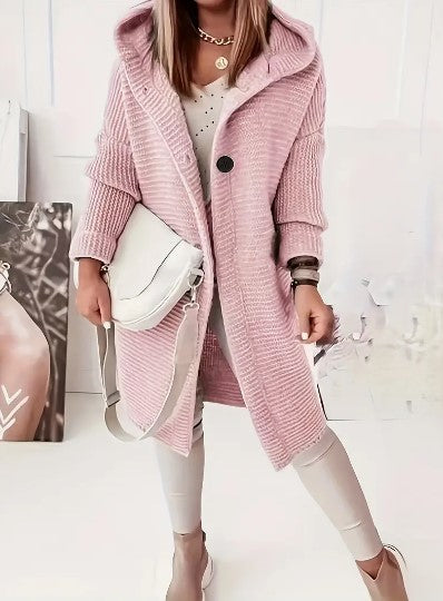 Cardigan comodo da donna | Con cappuccio
