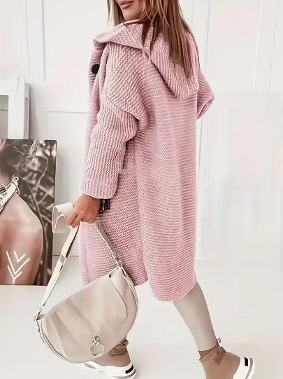 Cardigan comodo da donna | Con cappuccio