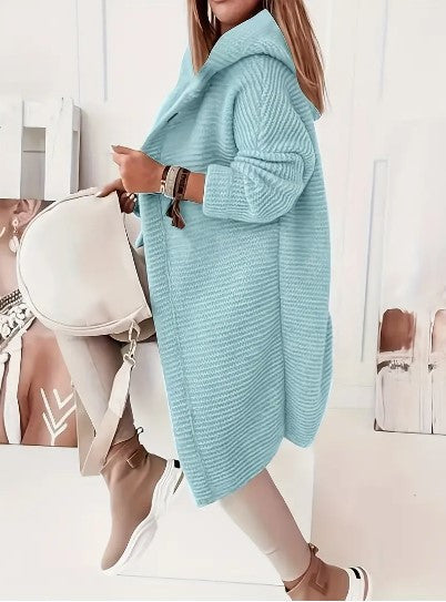 Cardigan comodo da donna | Con cappuccio
