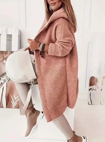 Cardigan comodo da donna | Con cappuccio