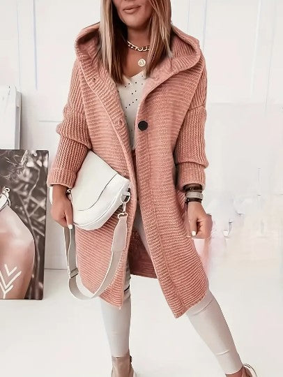 Cardigan comodo da donna | Con cappuccio