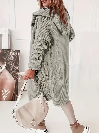 Cardigan comodo da donna | Con cappuccio