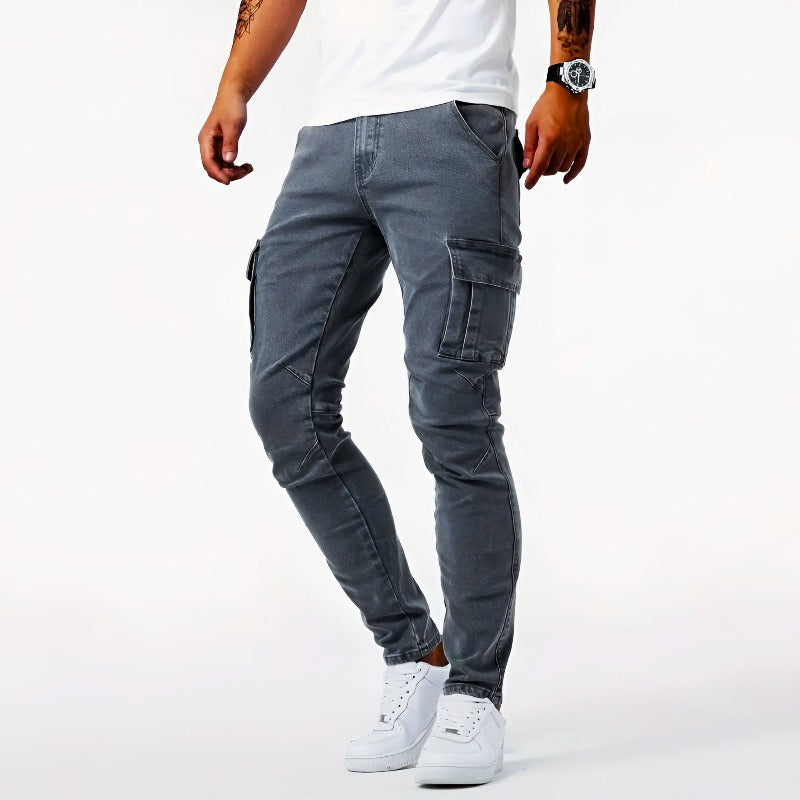 Pantaloni cargo slim fit da uomo - pantaloni eleganti e alla moda per tutti i giorni