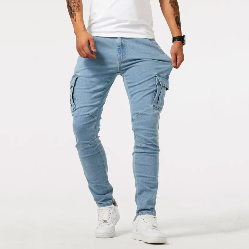 Pantaloni cargo slim fit da uomo - pantaloni eleganti e alla moda per tutti i giorni