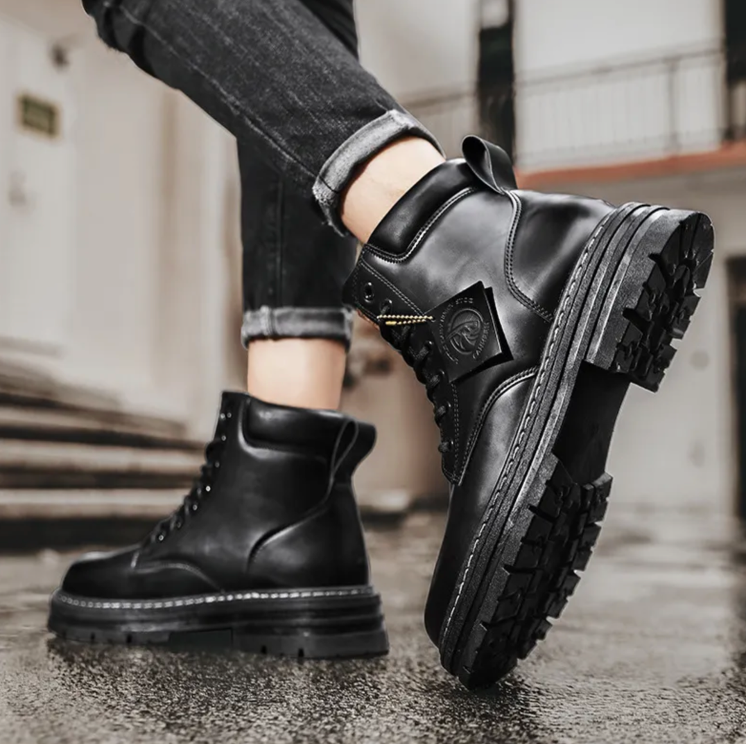 Stivali da uomo con lacci resistenti e di lusso - Scarpe comode per tutti i giorni