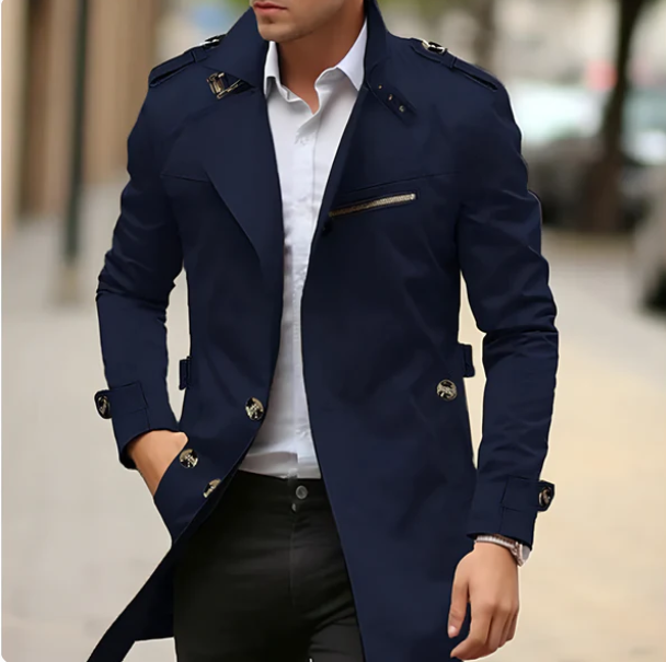 Trench classico leggero e confortevole da uomo - Resistente, elegante, senza tempo, estivo, casual, da viaggio