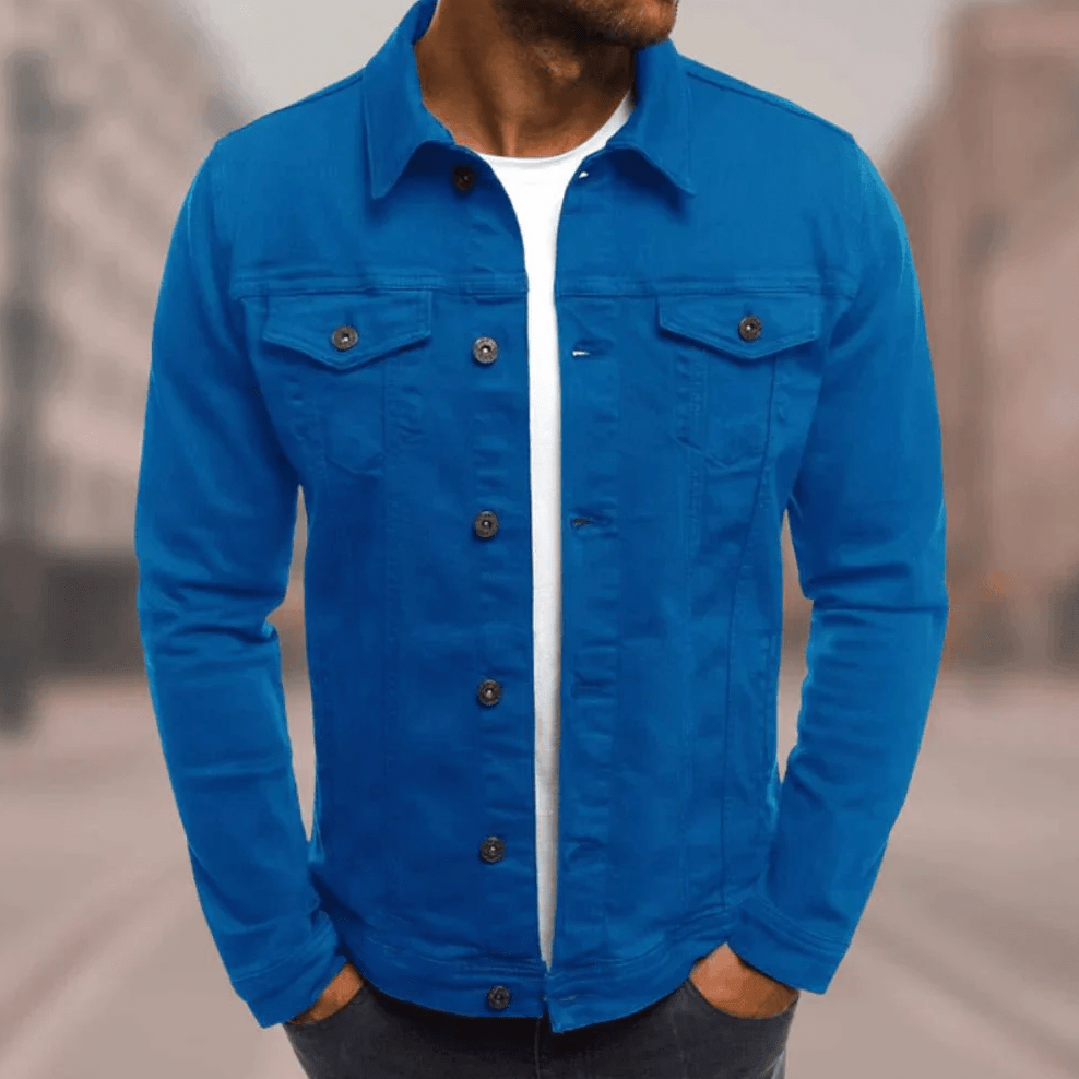 Giacca di jeans spessa Premium da uomo