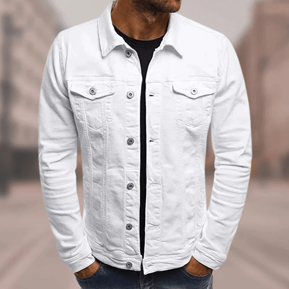 Giacca di jeans spessa Premium da uomo