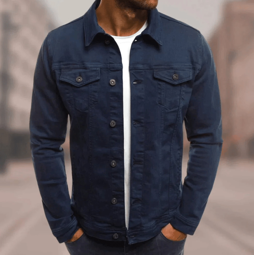 Giacca di jeans spessa Premium da uomo