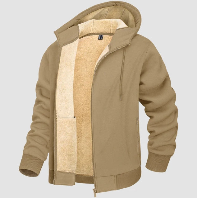 Felpa con Cappuccio da Uomo Foderata in Sherpa – Vestibilità Regolare