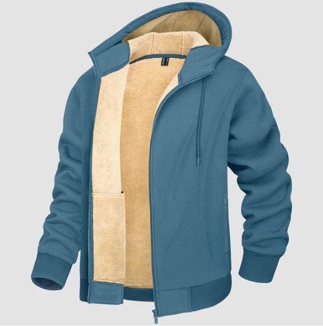 Felpa con Cappuccio da Uomo Foderata in Sherpa – Vestibilità Regolare