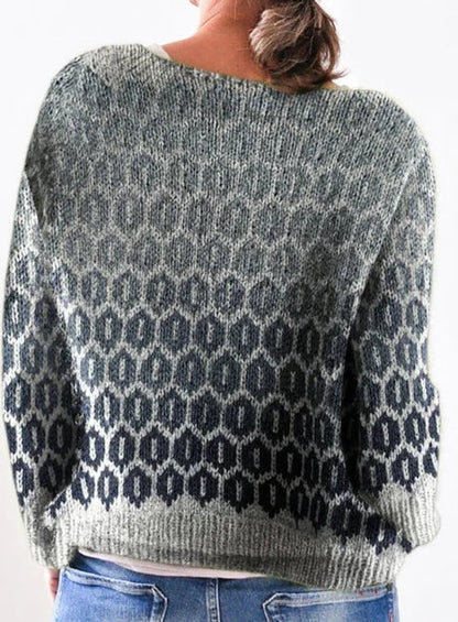 Maglione trendy da donna con motivo strutturato e morbido