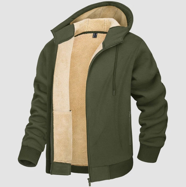 Felpa con Cappuccio da Uomo Foderata in Sherpa – Vestibilità Regolare