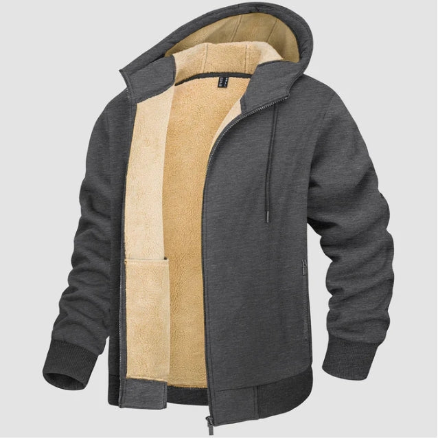 Felpa con Cappuccio da Uomo Foderata in Sherpa – Vestibilità Regolare