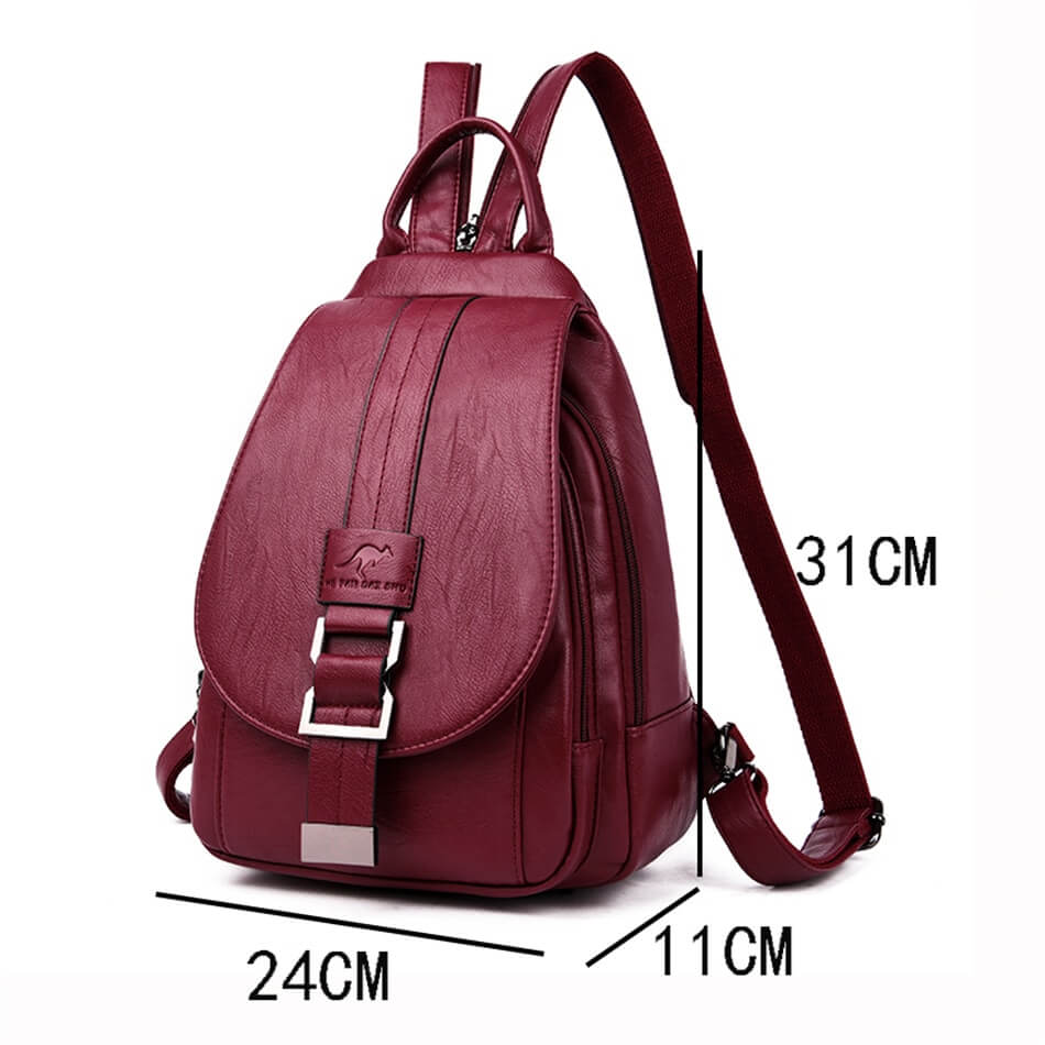 Zaino Mini Donna in Pelle Morbida di Lusso – Zainetto Compatto e Leggero da Viaggio con Spallacci Regolabili