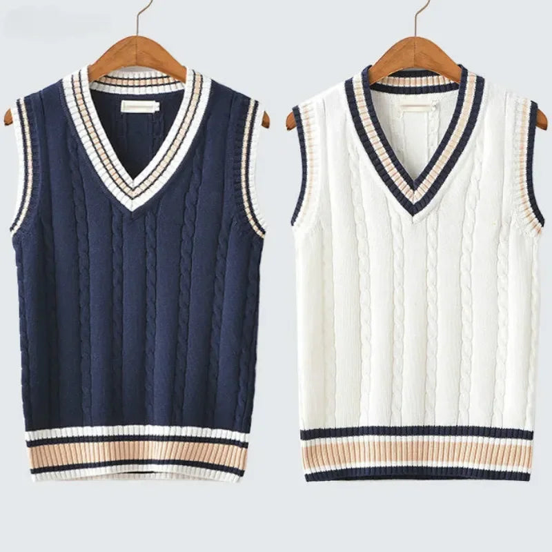 Gilet senza maniche leggero con scollo a V scolpito da uomo - Raffinato