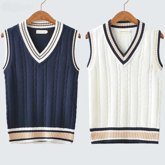 Gilet senza maniche leggero con scollo a V scolpito da uomo - Raffinato