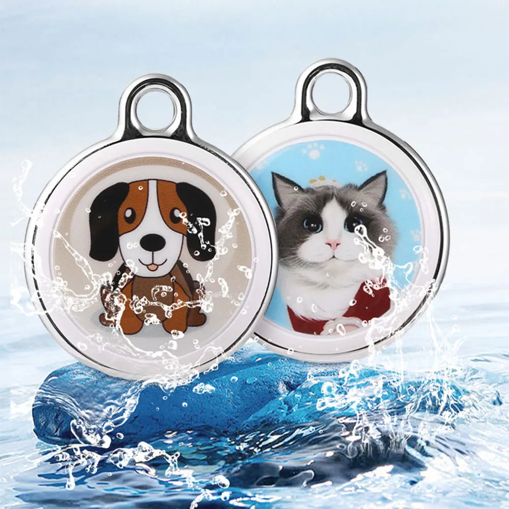 Mini localizzatore GPS impermeabile per cani e gatti - Collare di localizzazione intelligente a lunga distanza compatibile con iOS e Android